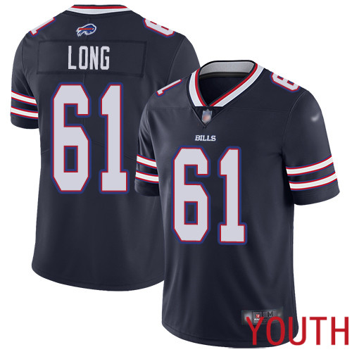 Youth Buffalo Bills #61 Spencer Long Limited Navy Blue Inverted Legend NFL Jersey